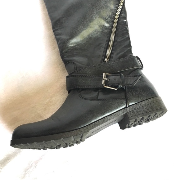 BRAND NEW Material GIRL Dark Charcoal Tall BOOTS - Picture 5 of 8